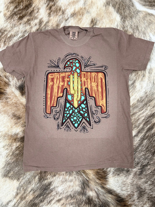 Free Bird Western Graphic Tee – Comfort Colors Oversized Tee
