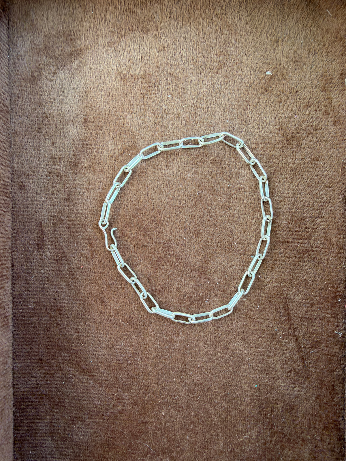 Sally Shurley Native-Made 925 Sterling Silver Paperclip Chain Bracelet | 8 Inches