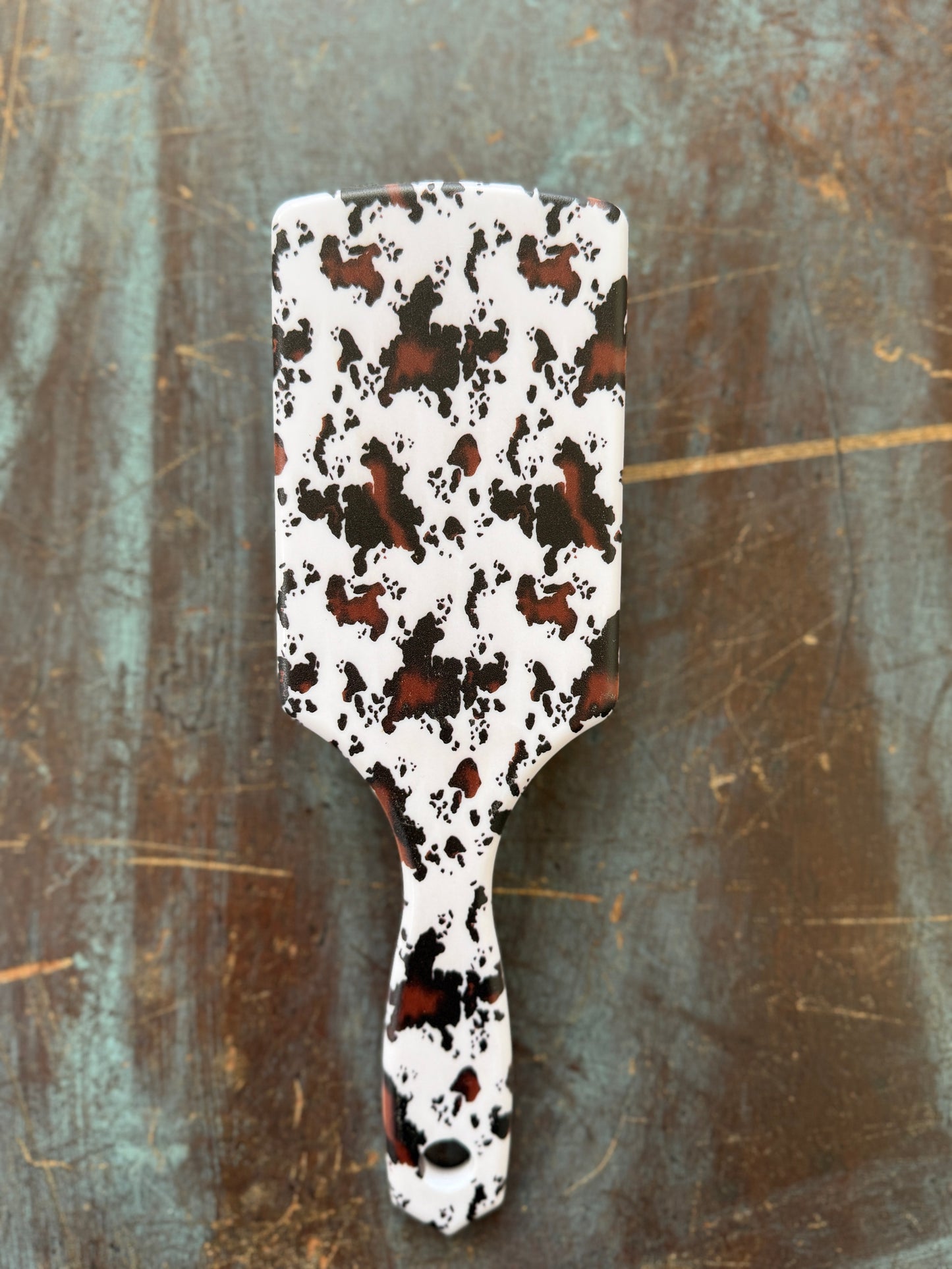 Western Printed Paddle Hair Brush