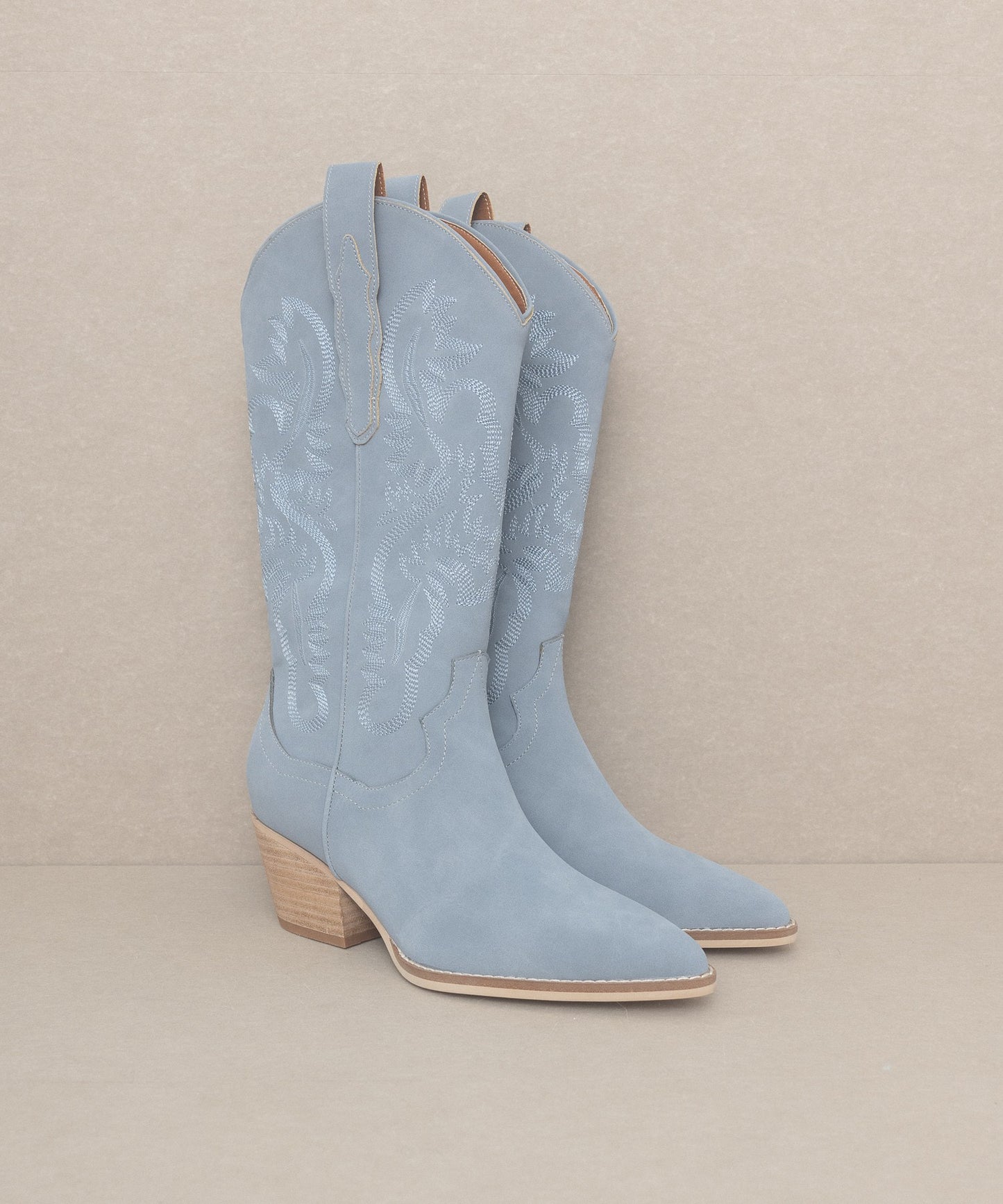 Mya Blue Suede Boots