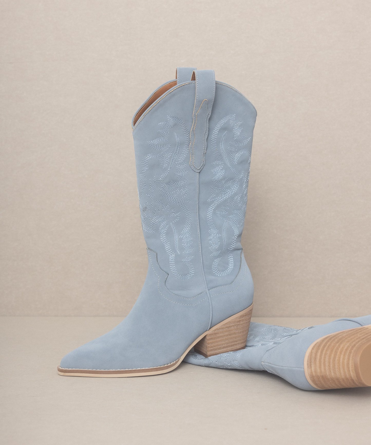 Mya Blue Suede Boots