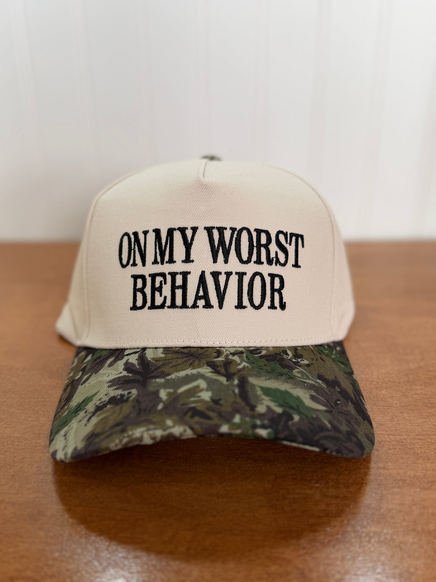 On My Worst Behavior Trucker Hat