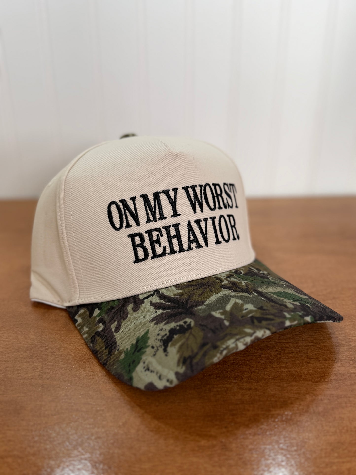 On My Worst Behavior Trucker Hat