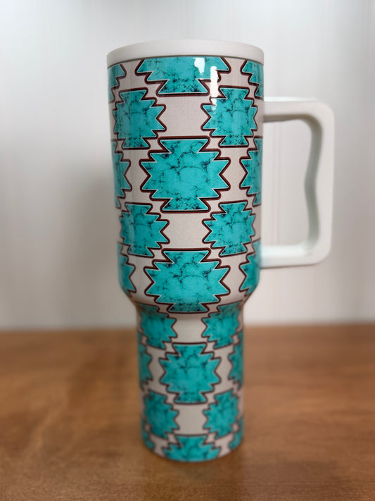 Turquoise Oasis 40oz Tumbler