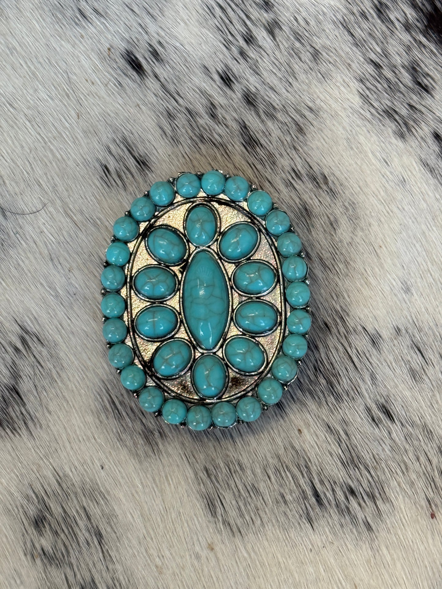 Turquoise Stone Concho Phone Grip