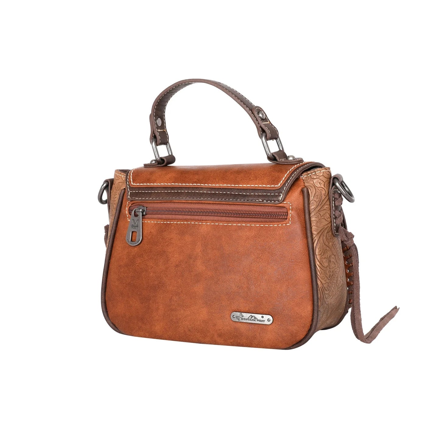 Montana West Embossed Collection Mini Satchel/Crossbody