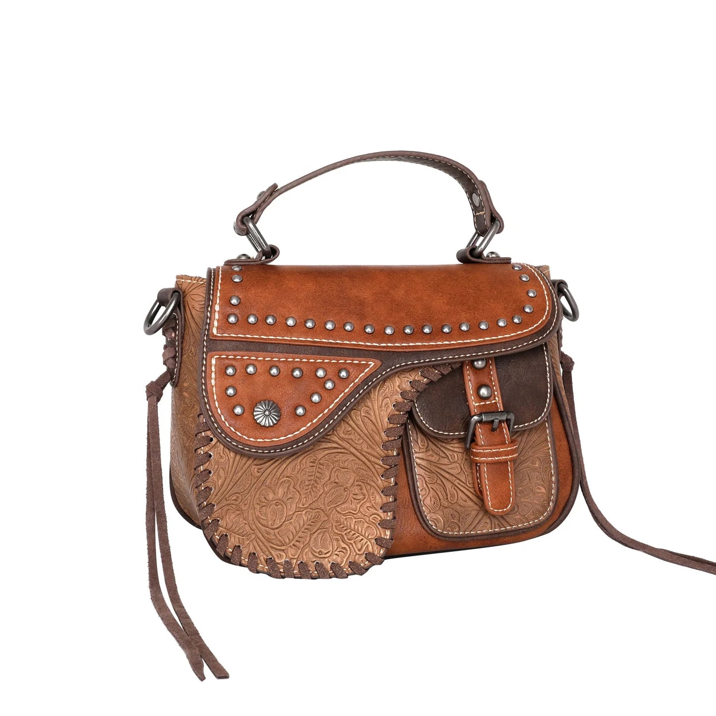 Montana West Embossed Collection Mini Satchel/Crossbody