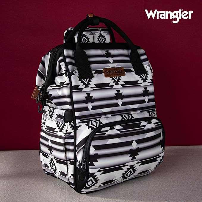 Wrangler Southwestern Pattern Dual Sided Print Multi-Function Backpack