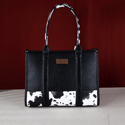 Wrangler Cow Print Concealed Carry Wide Tote