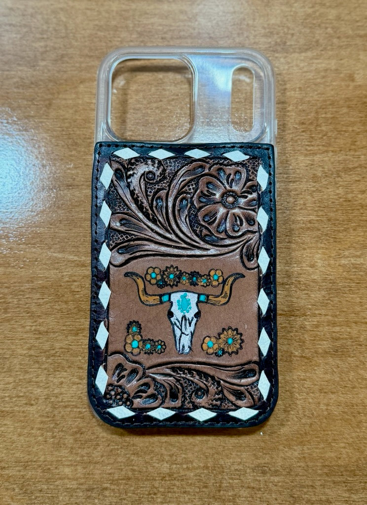Leather Tooled Iphone 17 Case