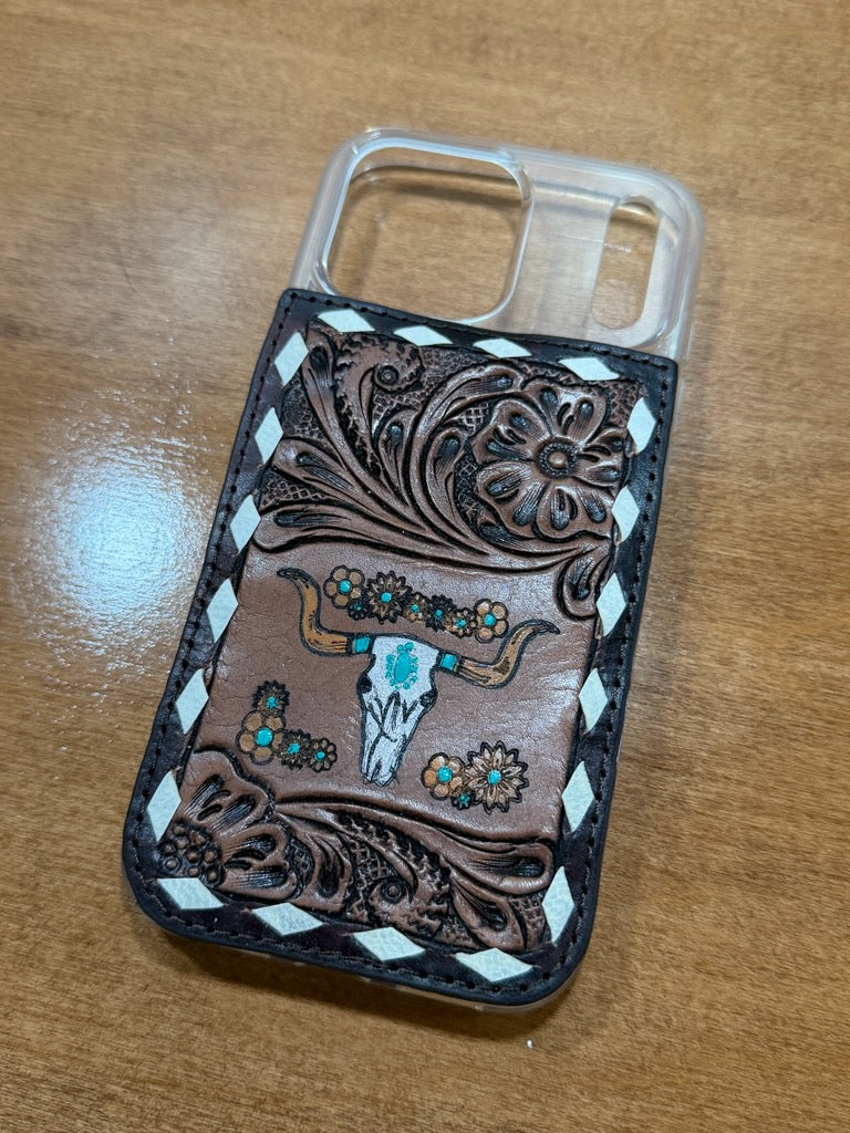 Leather Tooled Iphone 17 Case