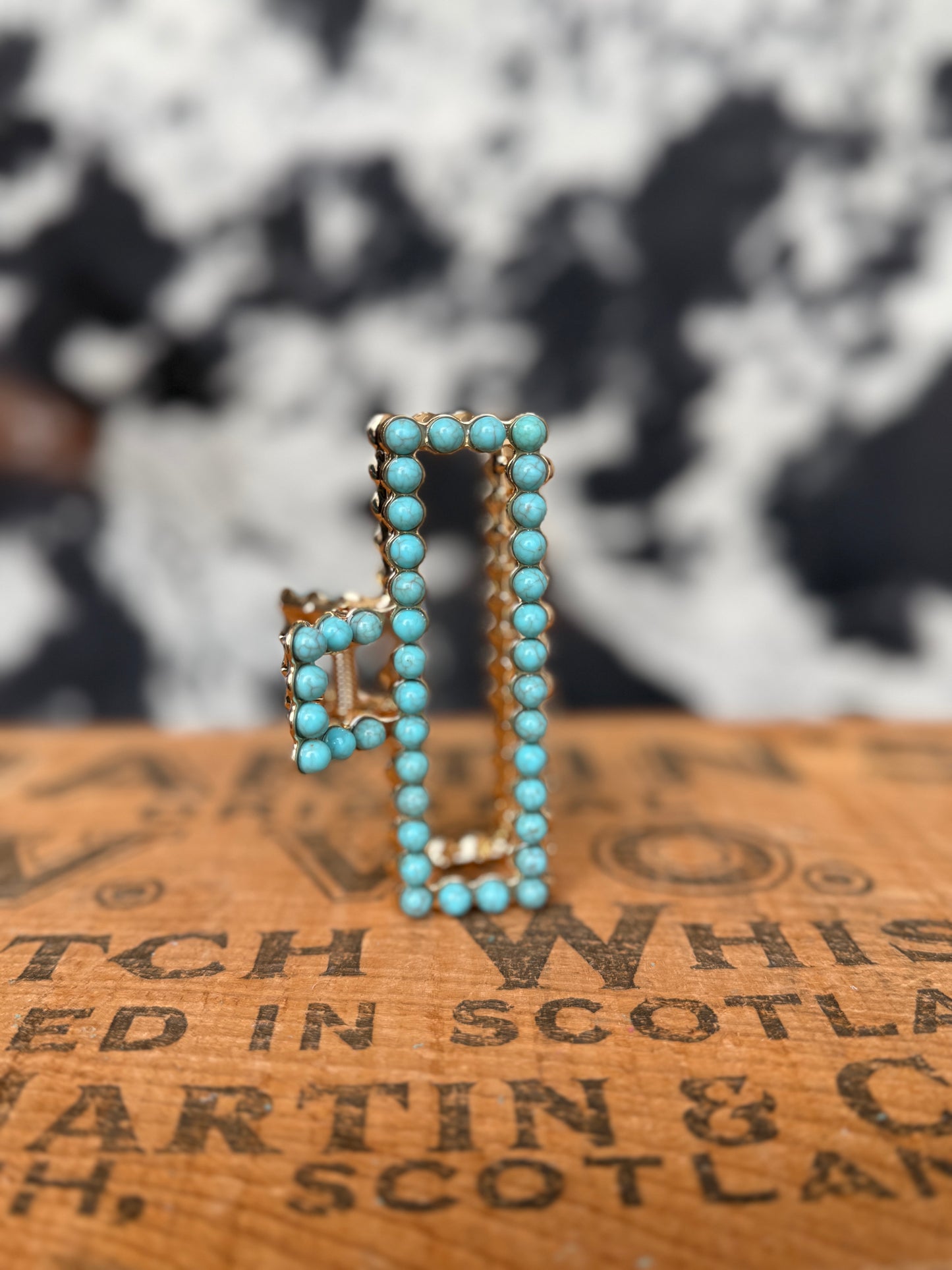 Turquoise Beaded Hair Clips