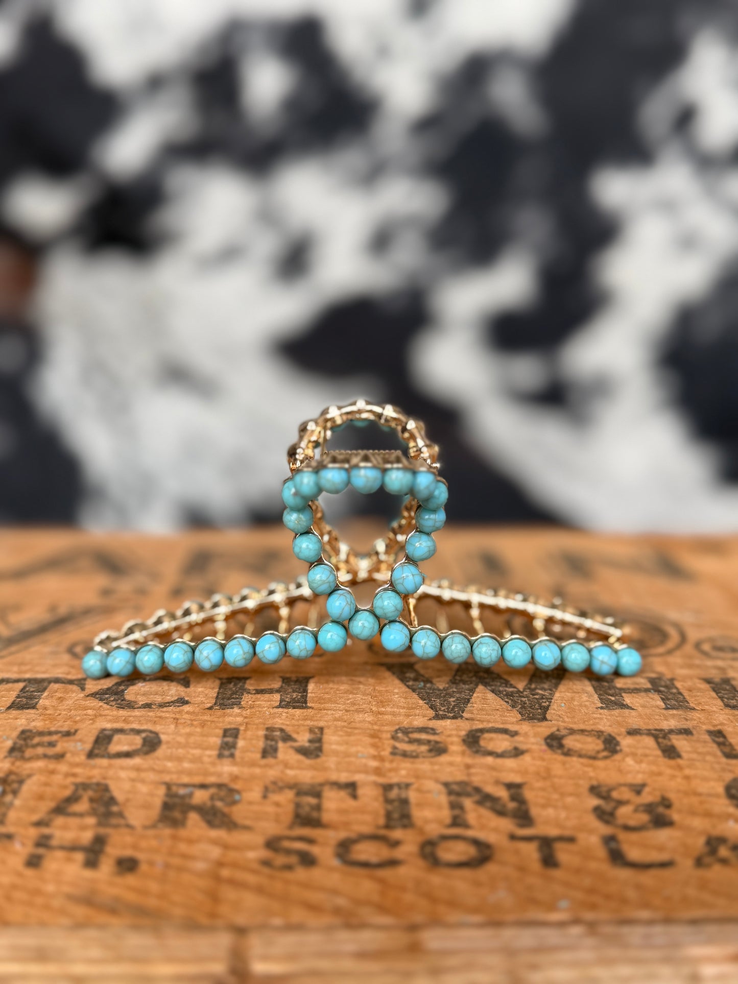 Turquoise Beaded Hair Clips