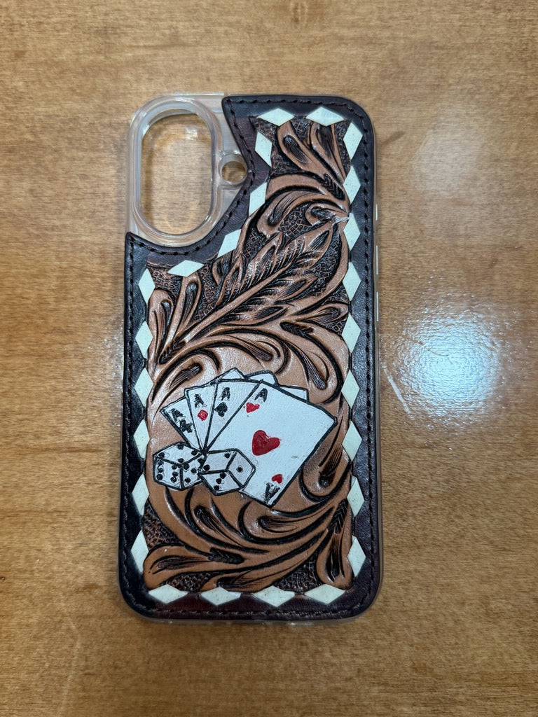 Leather Tooled Iphone 17 Case