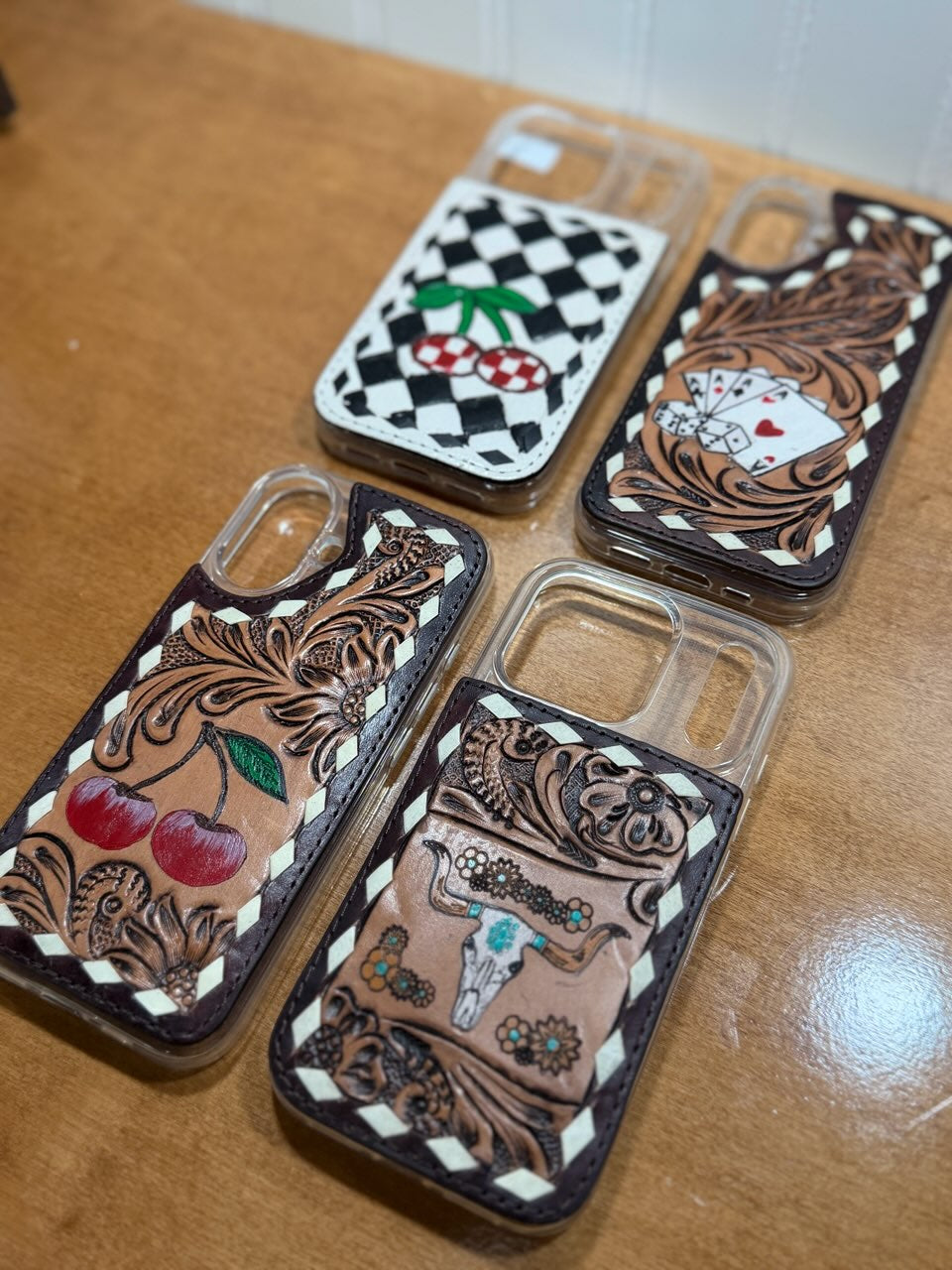 Leather Tooled Iphone 17 Case