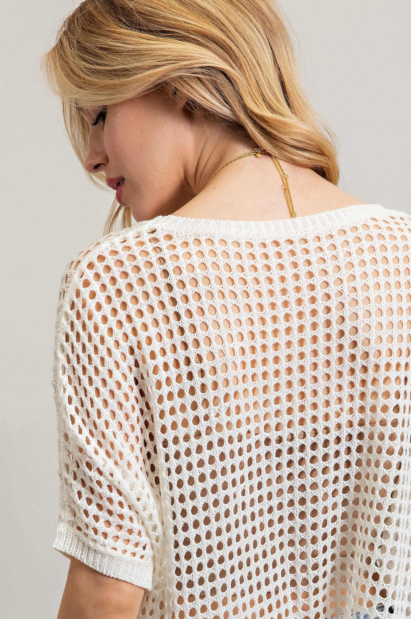 Open Stitch Sweater Top