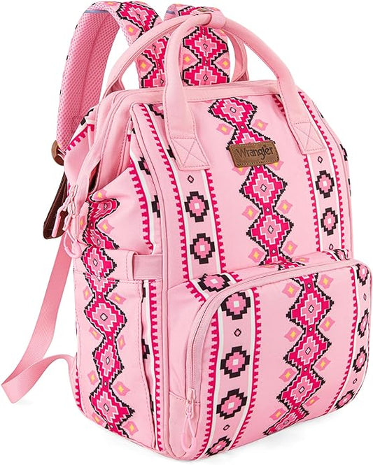 Spring Edition Wrangler Southwestern Pattern Dual Sided Print Multi-Function Backpack