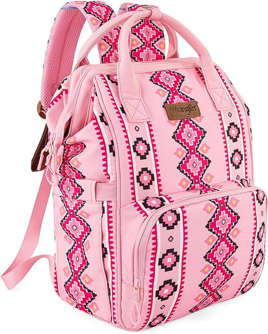 Wrangler Southwestern Pattern Dual Sided Print Multi-Function Backpack