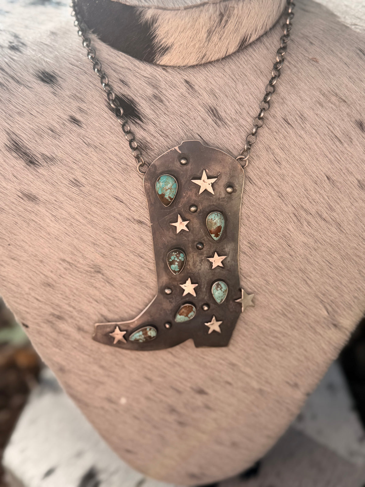Livingston Turquoise Large Boot Necklace