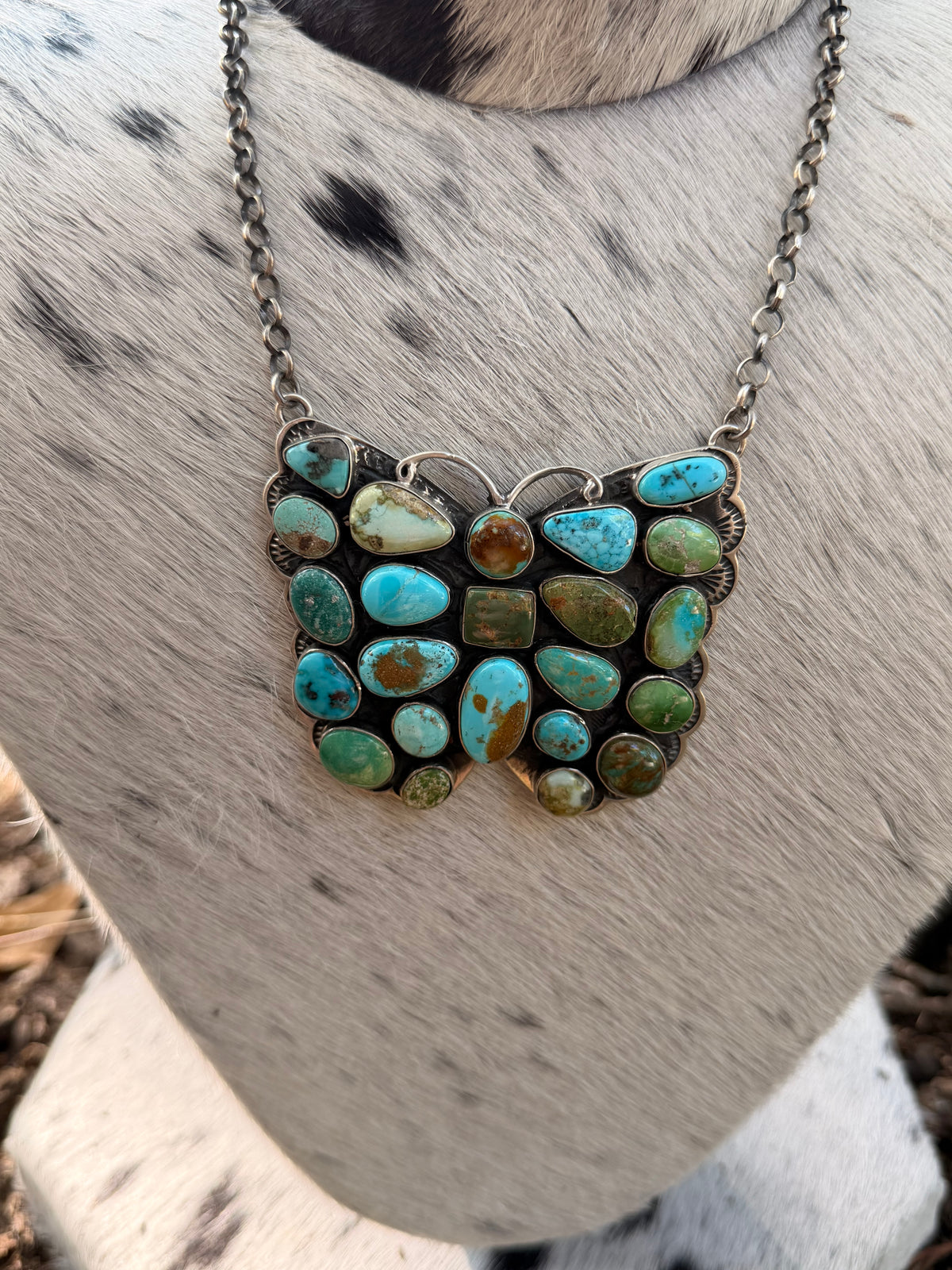 Emer Thompson Cluster Stone Butterfly Necklace