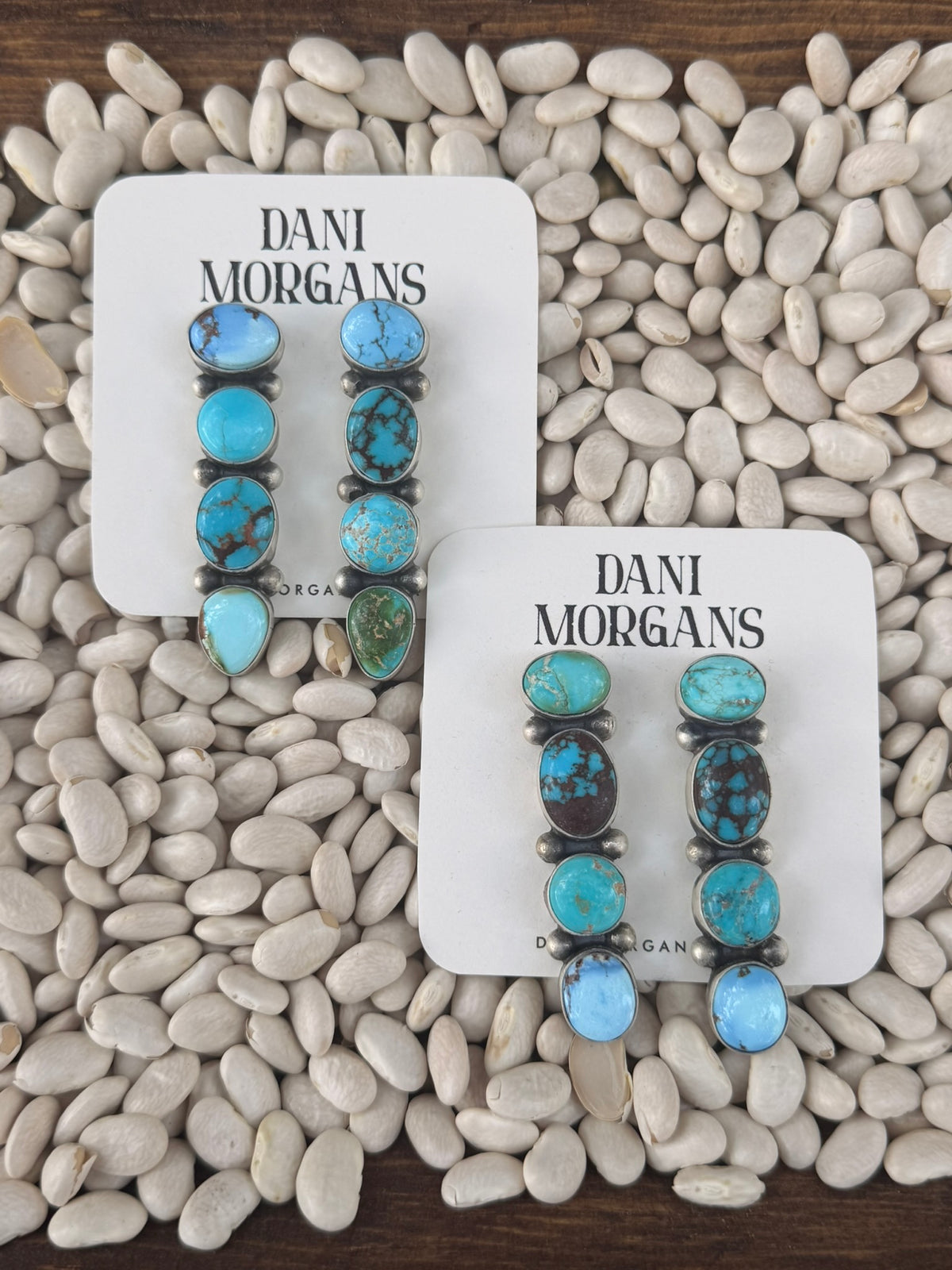 TS 4 Stone Dangle Earrings