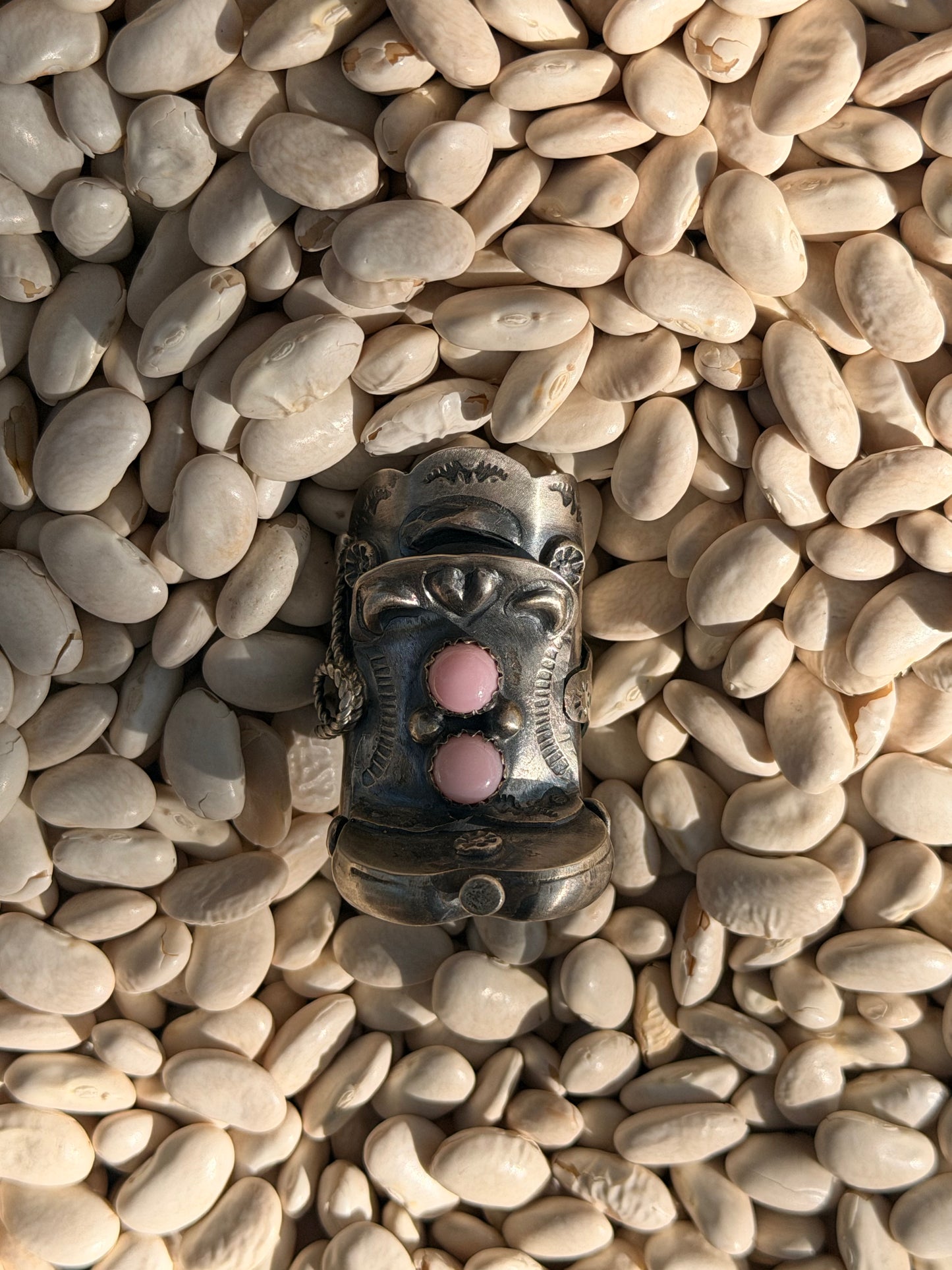 Tim Yazzie Pink Couch SIZED Saddle Rings