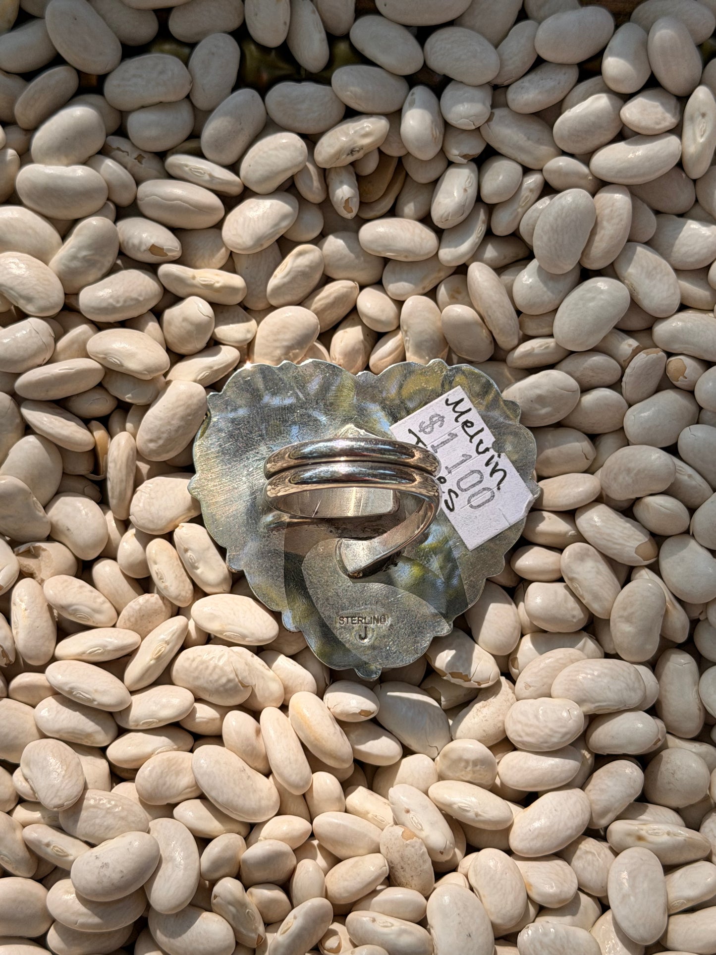 Melvin Jones Heart Shape Adjustable Cluster Ring