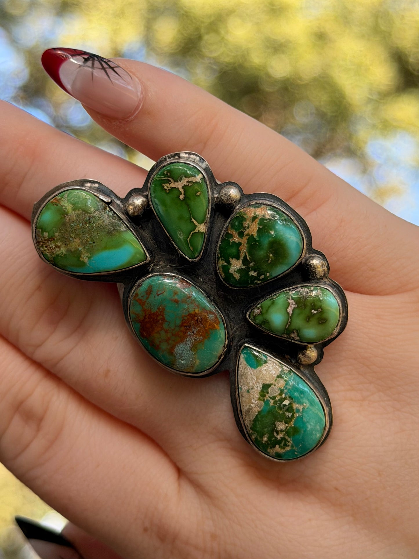Boyd J. Ashley | SS Sonoran Gold Adjustable Half Cluster Ring