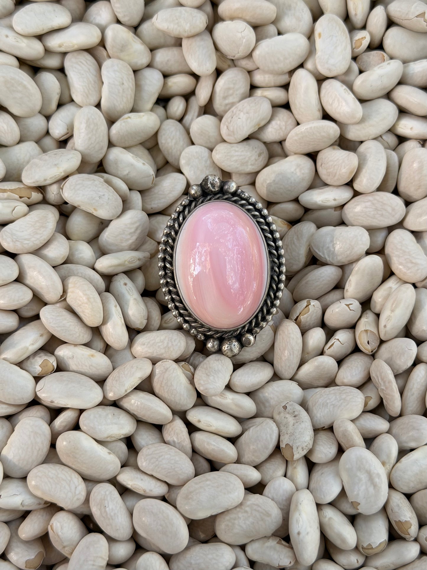 S. Skeets | Pink Conch Single Stone Adjustable Ring