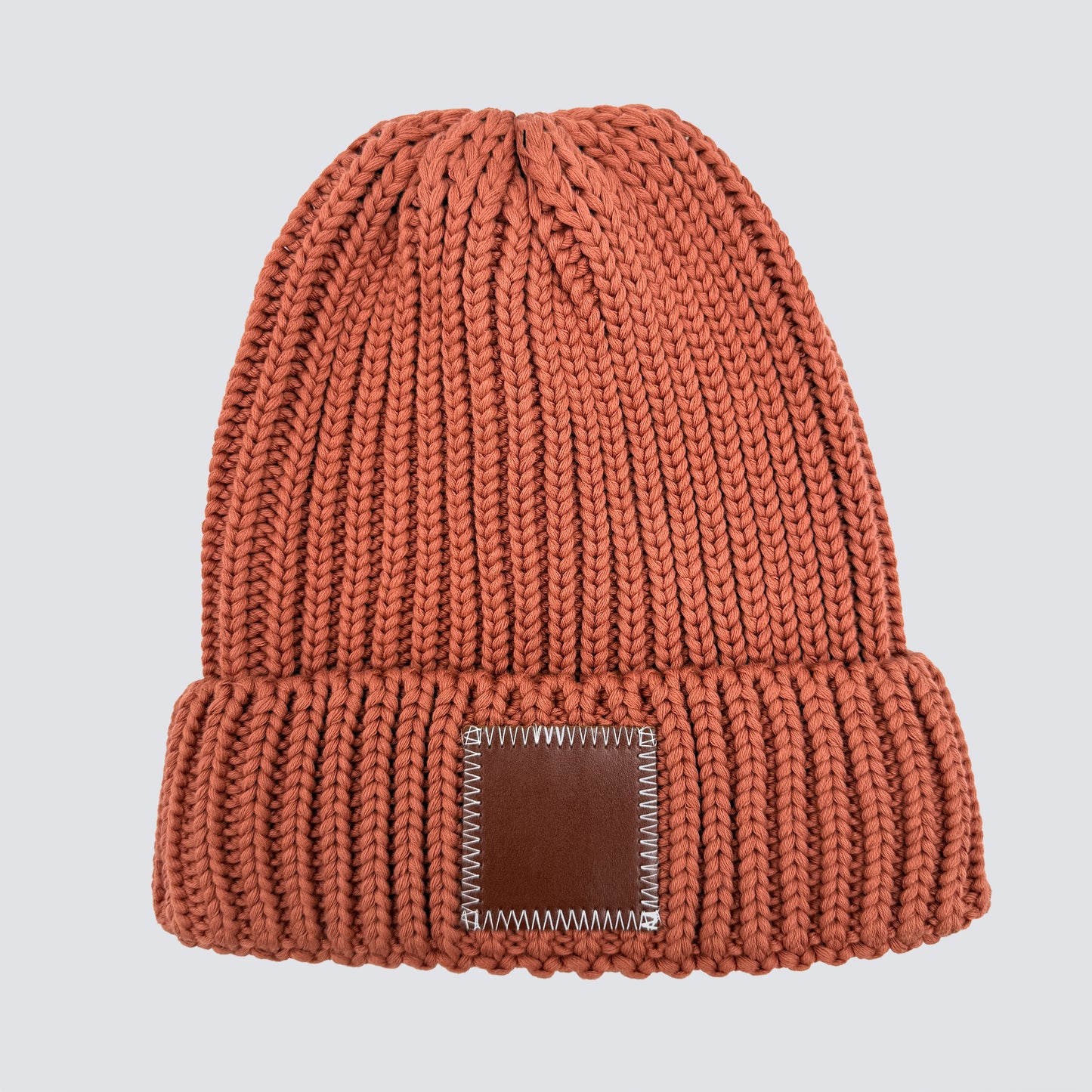 Customizable Knit Beanies with Leather Patch for Crafters and Makers - Unisex Sizing, 7 Exclusive Colors by Dani Morgans