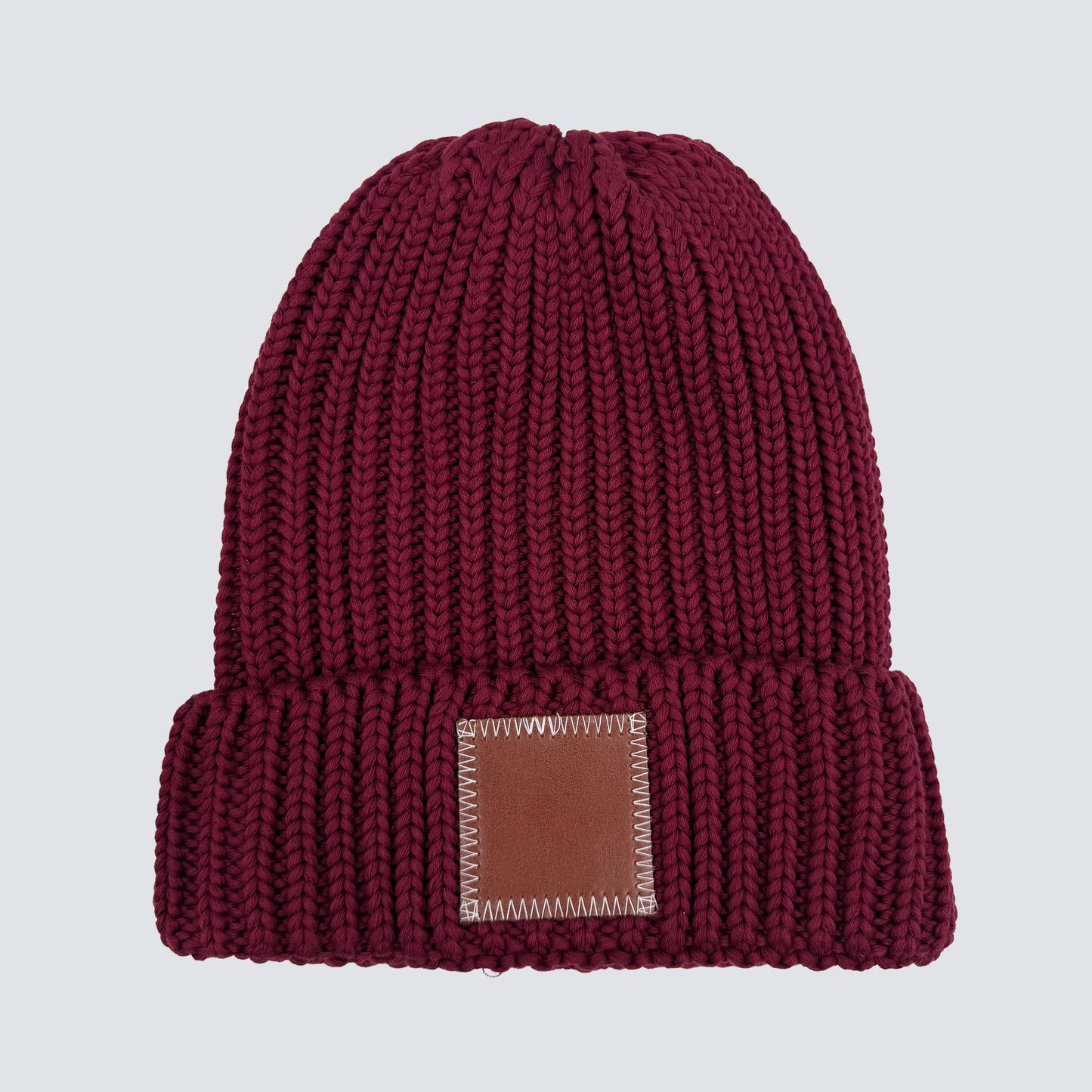 Customizable Knit Beanies with Leather Patch for Crafters and Makers - Unisex Sizing, 7 Exclusive Colors by Dani Morgans