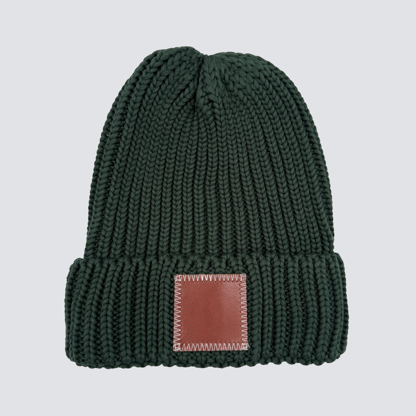 Customizable Knit Beanies with Leather Patch for Crafters and Makers - Unisex Sizing, 7 Exclusive Colors by Dani Morgans