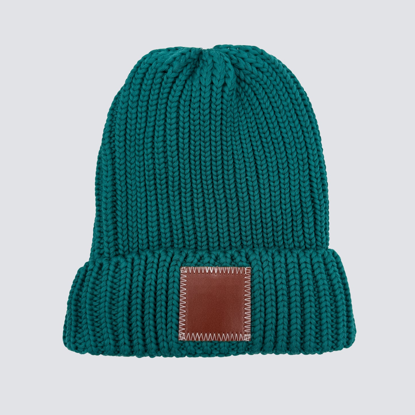 Customizable Knit Beanies with Leather Patch for Crafters and Makers - Unisex Sizing, 7 Exclusive Colors by Dani Morgans