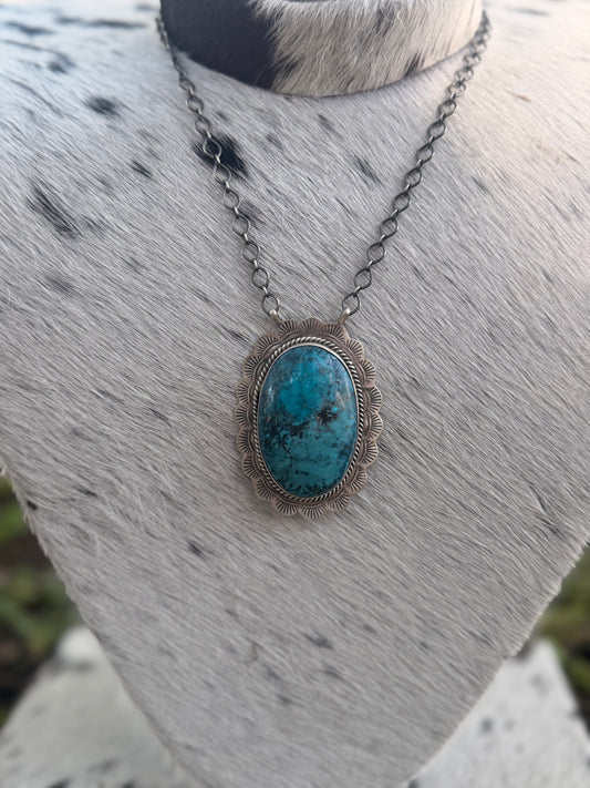 Vicky Hicks | Single Stone Turquoise Necklace
