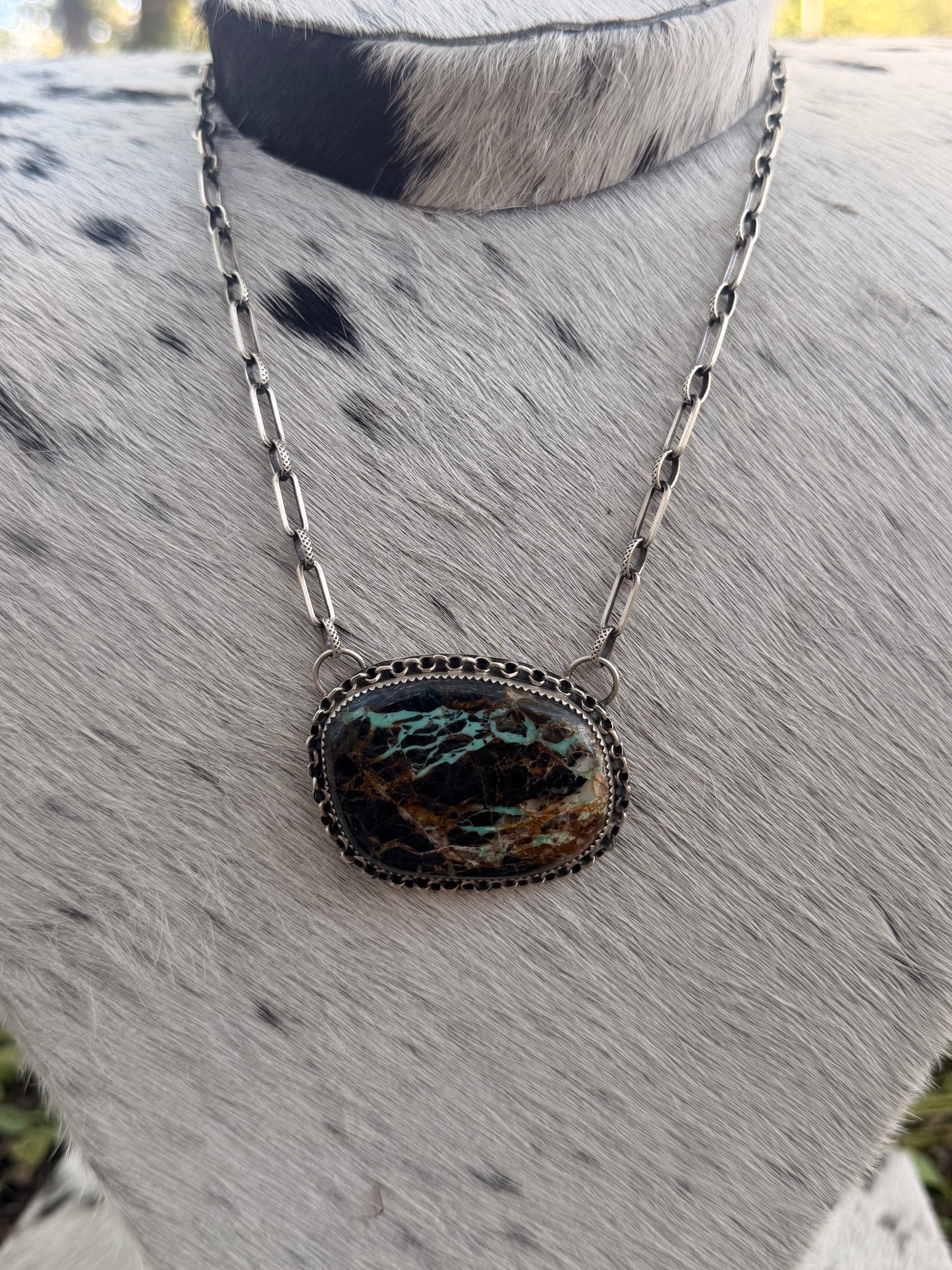 Chris Etsitty | Single Stone Blackjack Necklace