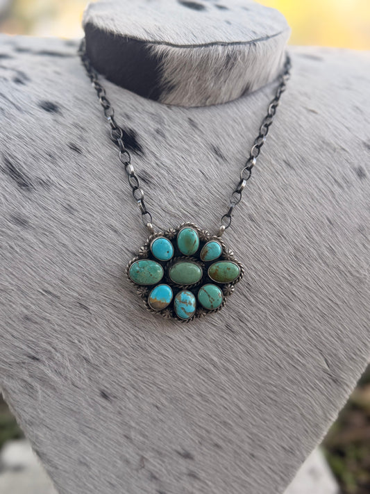 Augustine Largo | Kingman Turquoise Cluster Necklace
