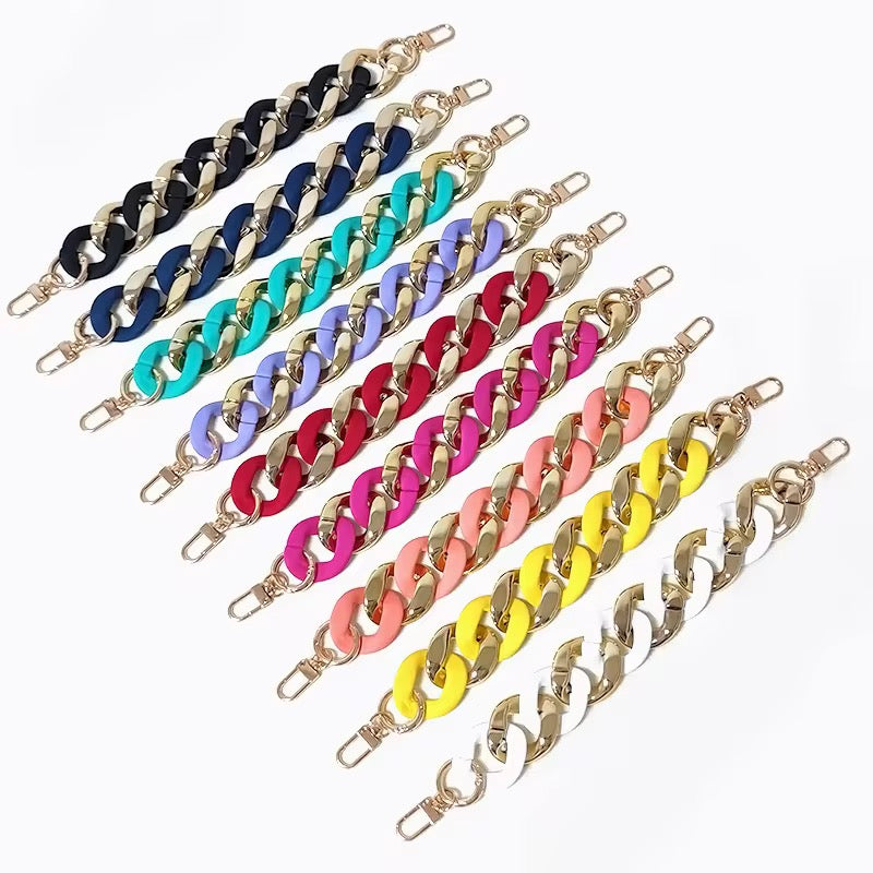 Gold Accented Bag Chain Accessory