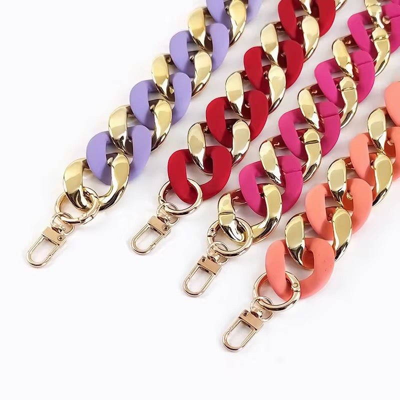 Gold Accented Bag Chain Accessory