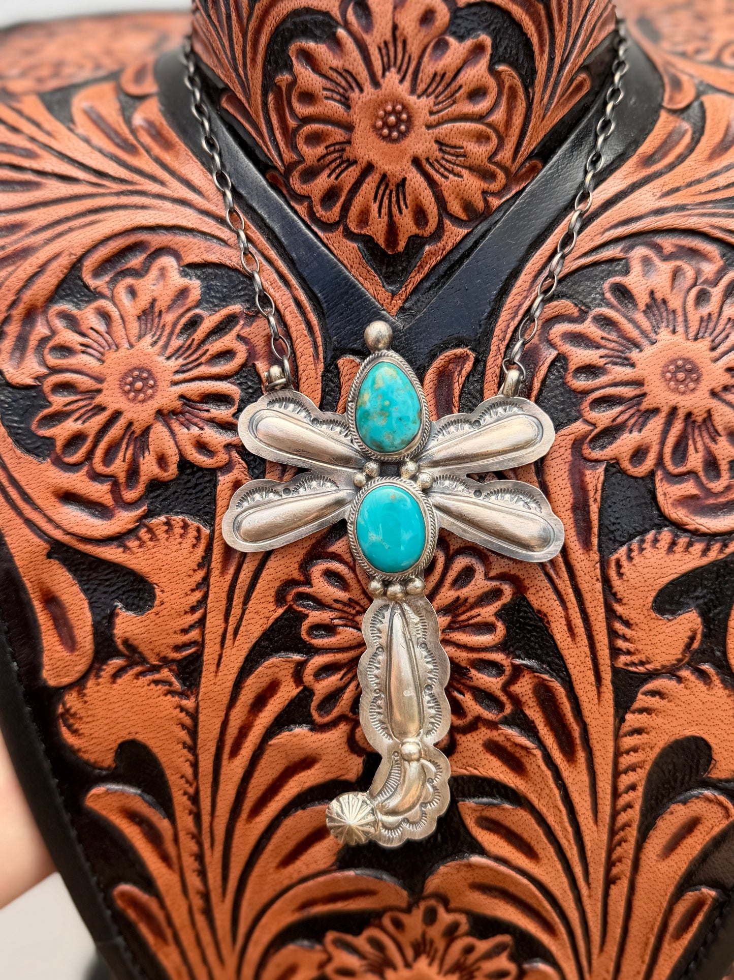 Tillie John Kingman Turquoise Dragonfly Necklace – Sterling Silver