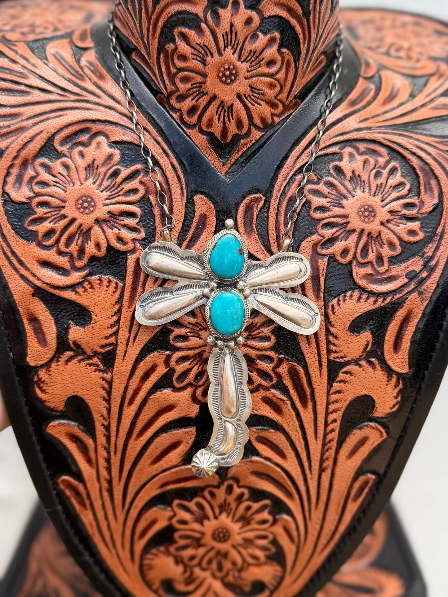 Tillie John Kingman Turquoise Dragonfly Necklace – Sterling Silver