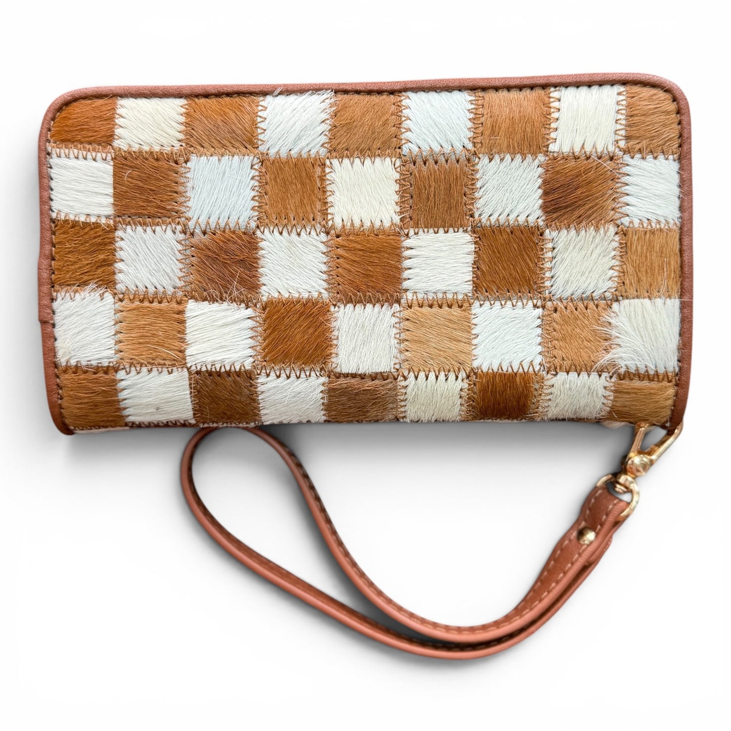 Dani Morgans Checkered Cowhide Wallet