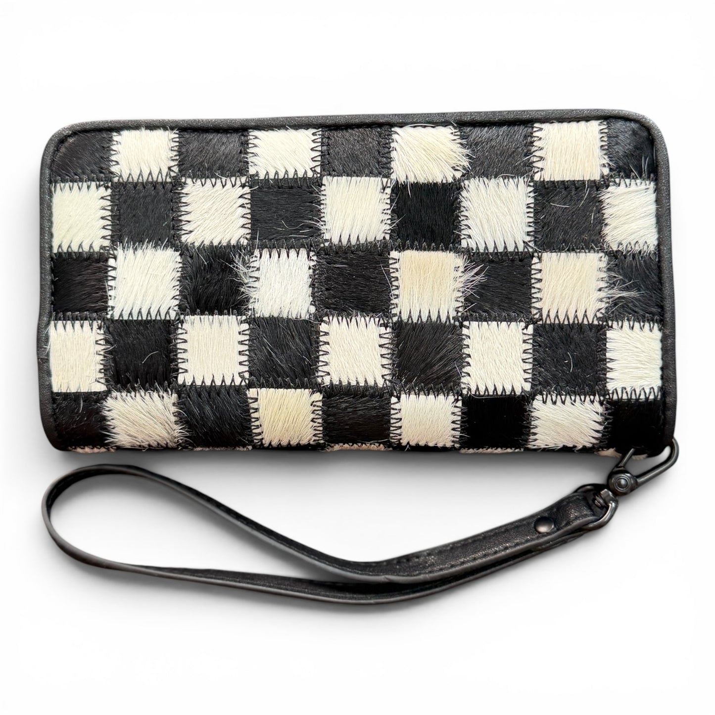 Dani Morgans Checkered Cowhide Wallet