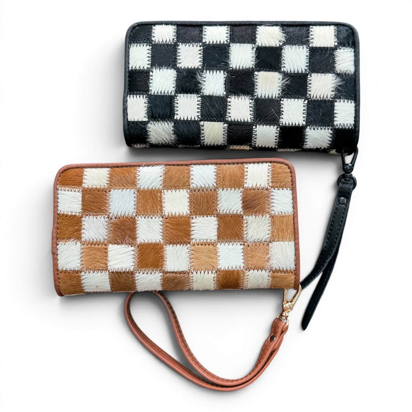 Dani Morgans Checkered Cowhide Wallet