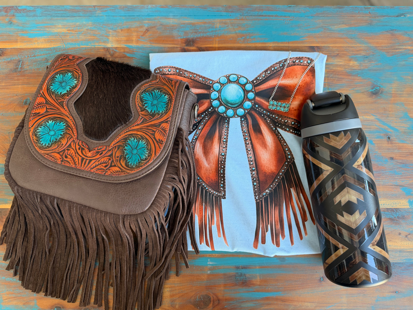 Western Mystery Bundle Box- Western Handbag, Tumbler, Tee, and Accessory