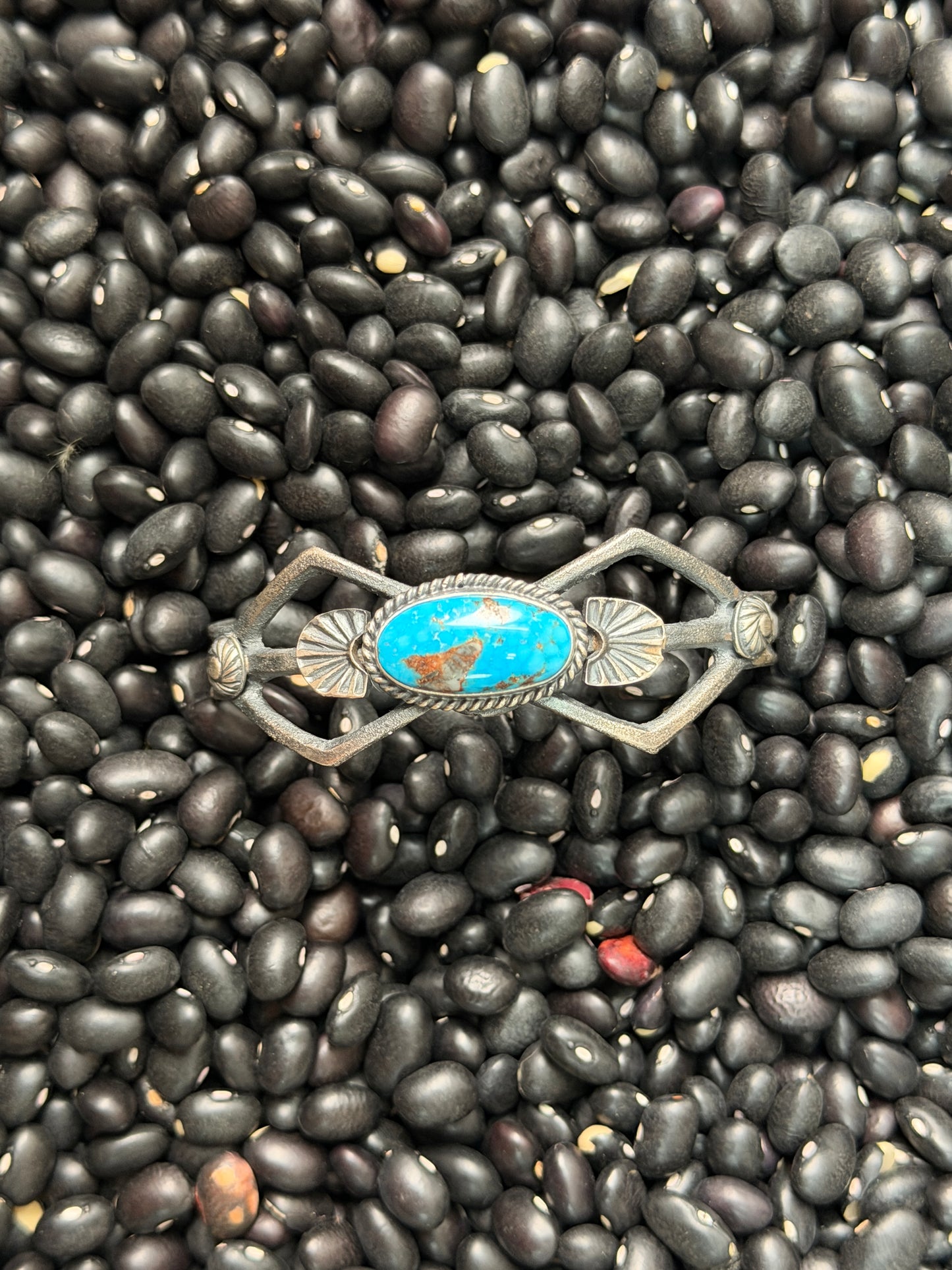 Kevin Billah Native Made Kingman Turquoise Cuff Bracelet | Genuine 925 Sterling Silver