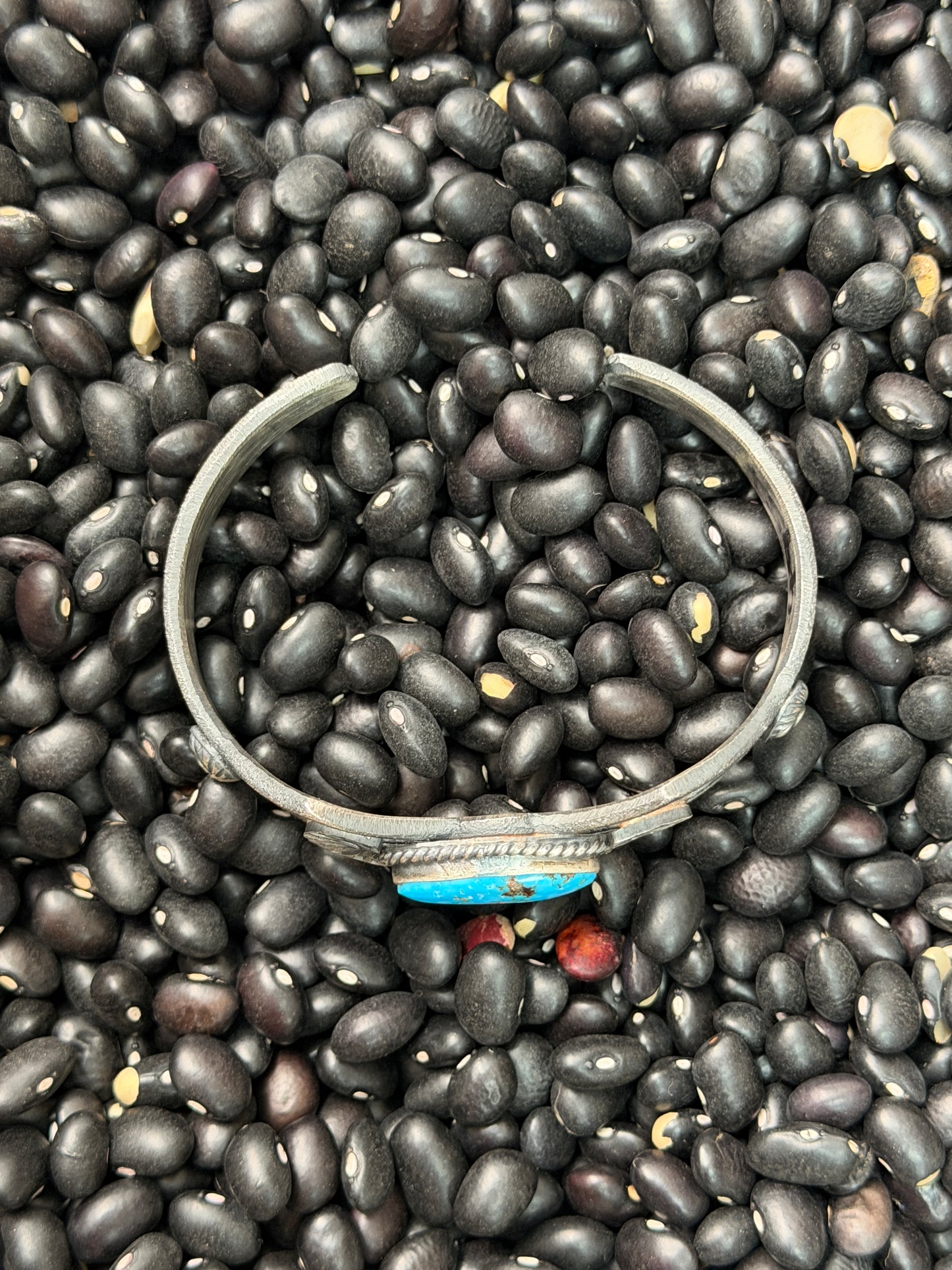 Kevin Billah Native Made Kingman Turquoise Cuff Bracelet | Genuine 925 Sterling Silver