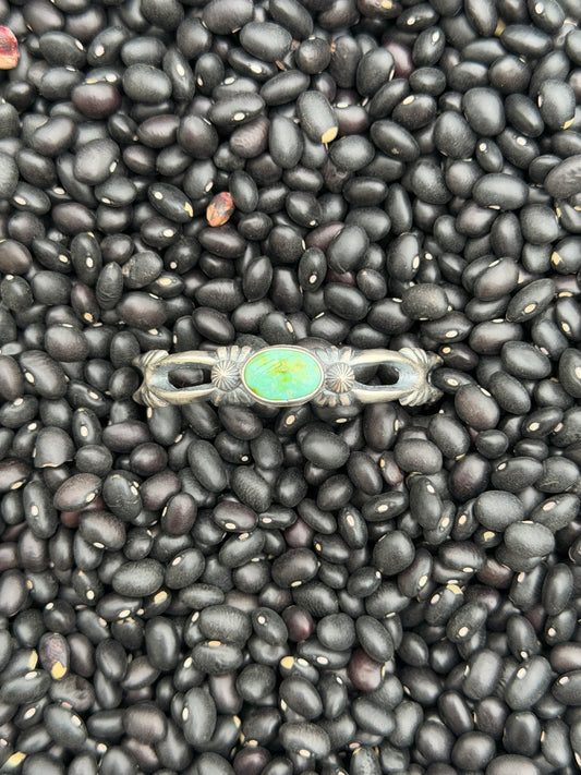 Sonora Gold Turquoise Cuff Bracelet | Handmade Sterling Silver | Signed & Stamped 925