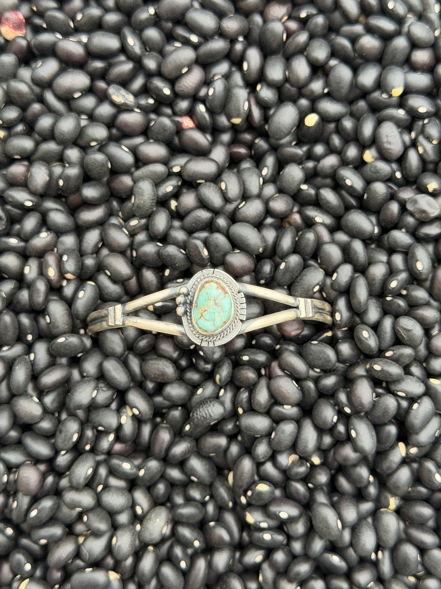 Dry Creek Turquoise Cuff Bracelet | Genuine 925 Sterling Silver | Navajo Handmade |