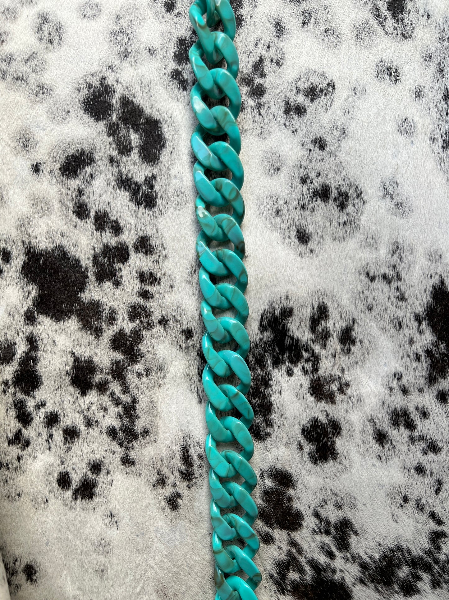 Turquoise Acrylic Bag Chain