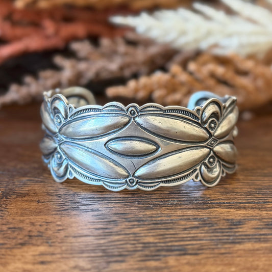 Sterling Silver Statement Cuff – Native Made by Roland Dixson